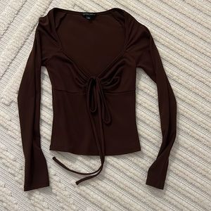 Cotton Candy LA brown top